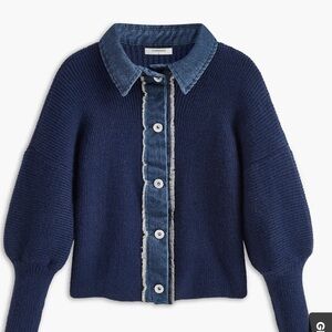 Commense Navy Knit Cardigan